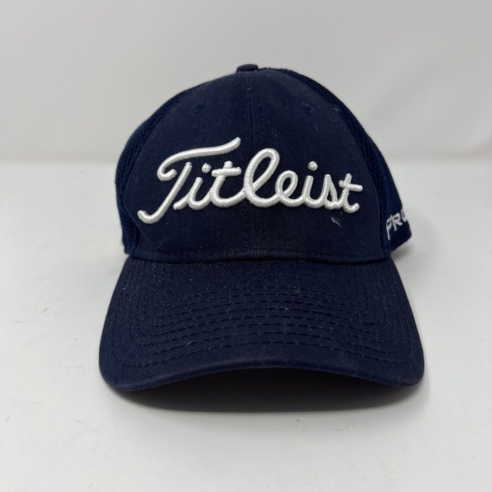Titleist Pro V1 Foot Joy New Era Flex Fit Golf Hat Cap Size L/XL Blue Mens PGA